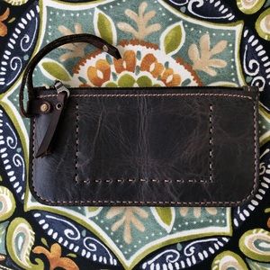 Handmade Leather wristlet
